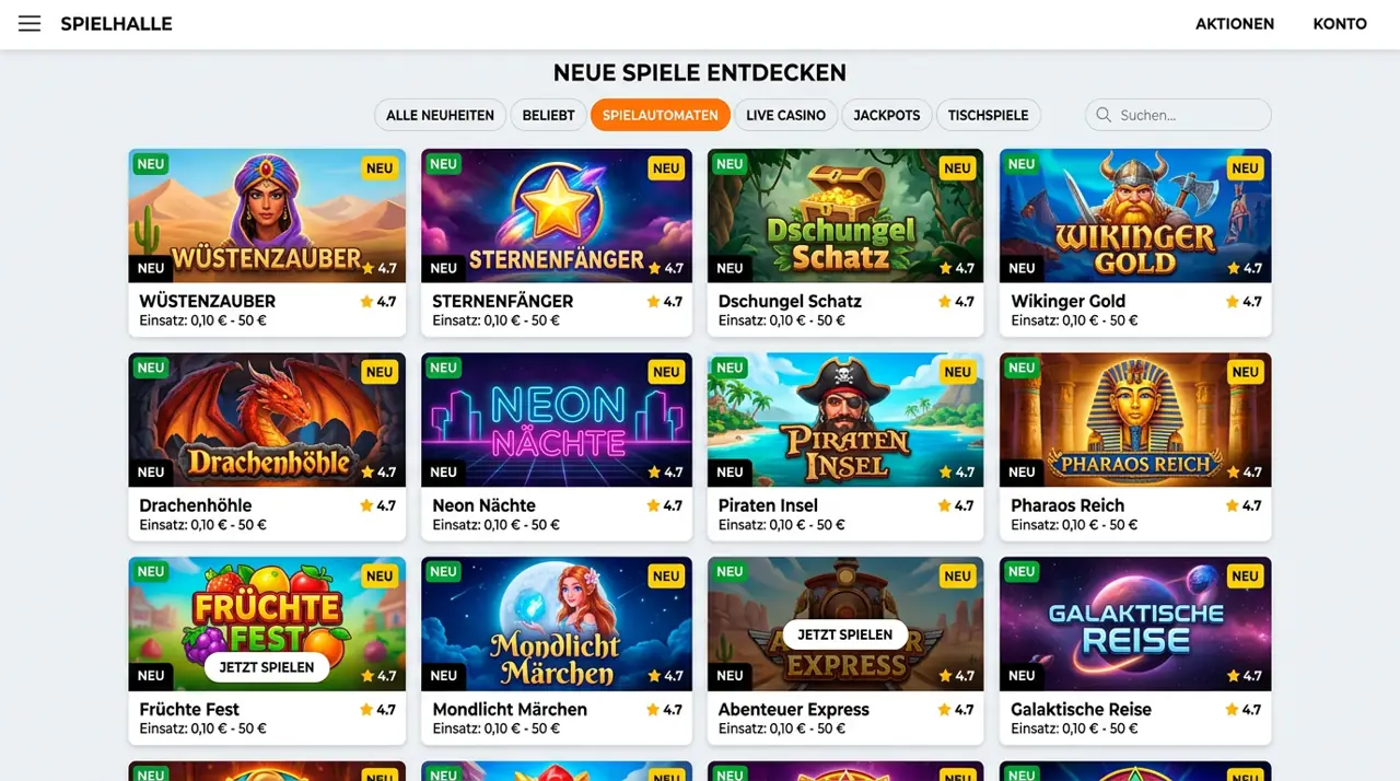 Neuheiten & Trendspiele — Bluvegas
