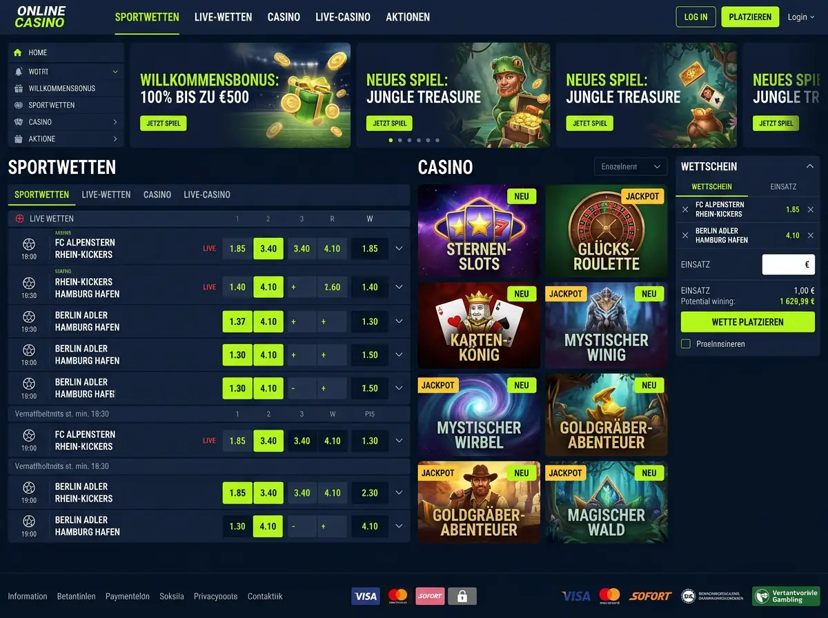 Bluvegas — Spiele und Quoten
